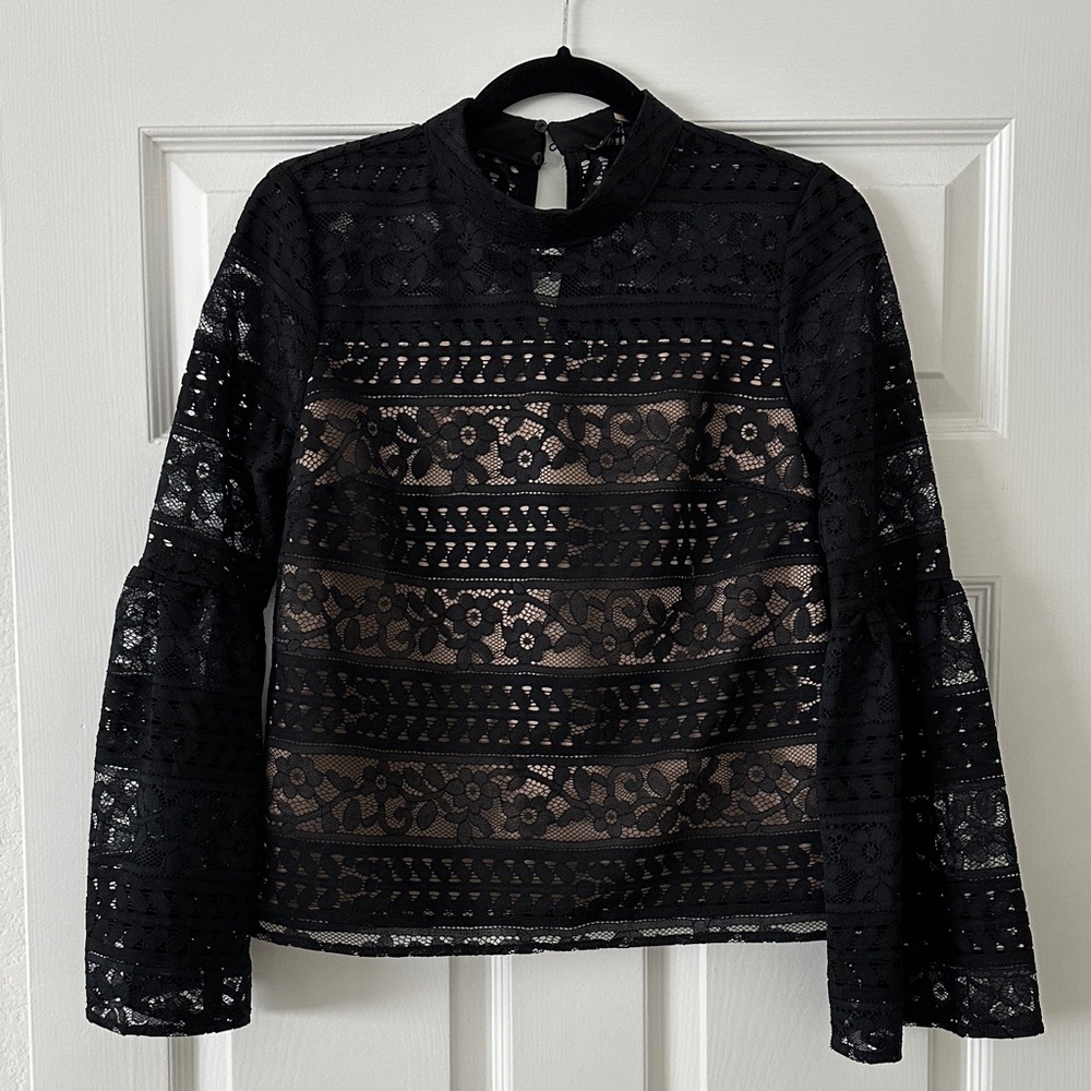 English Factory Black Lace Blouse